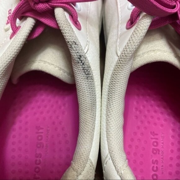 Crocs 18973 Bradyn Golf Shoes White Pink Women Size 8 - Picture 8 of 9